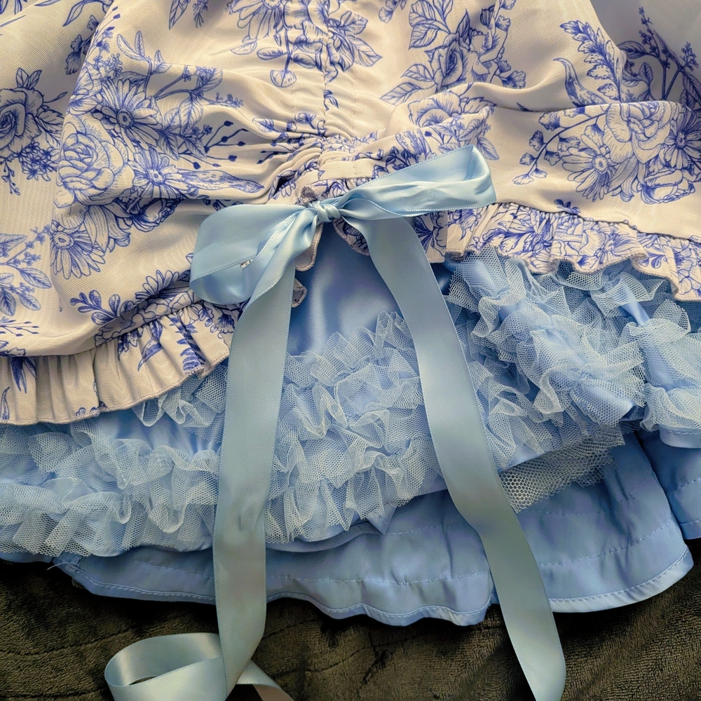 NWT Dolls Kill Poetic Justice Blue Floral Mini Skirt By sSugar Thrillz. - Picture 10 of 16